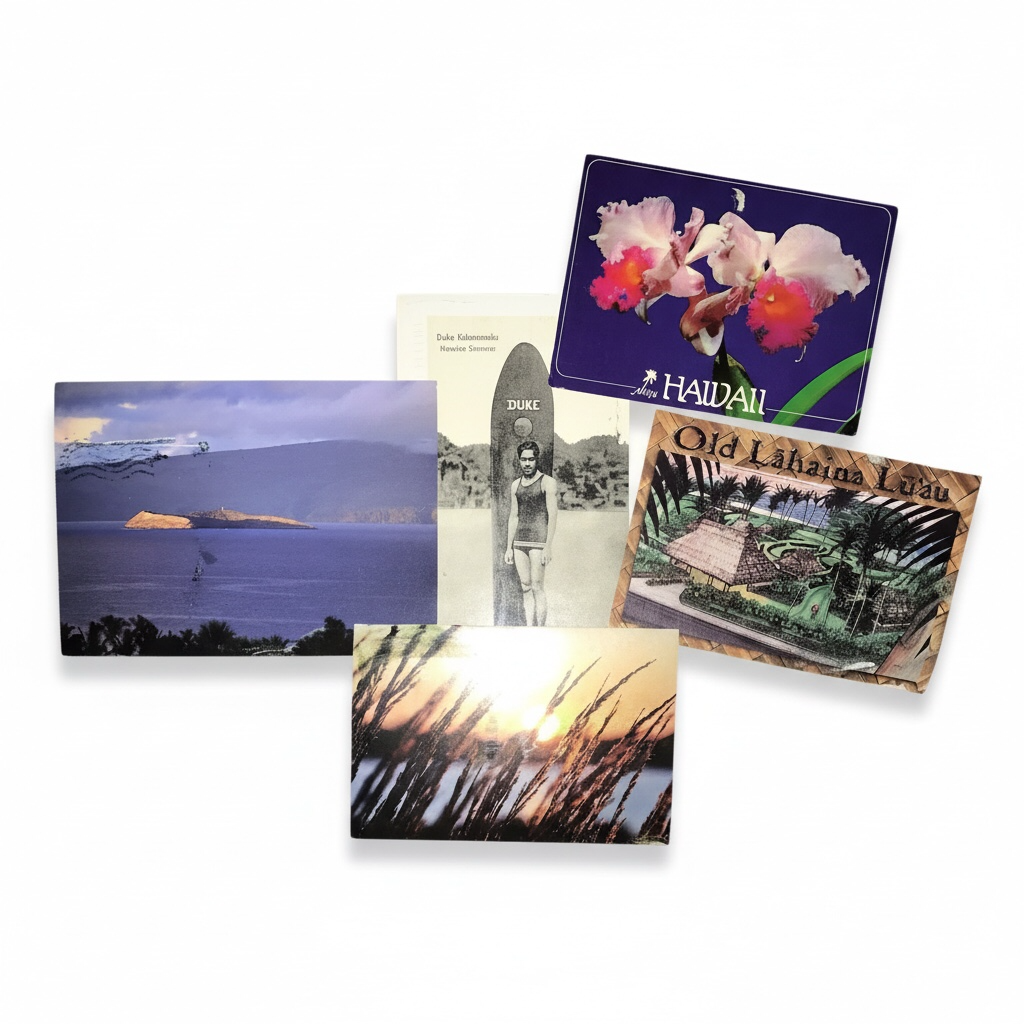 Postcards of Duke and Hawaii
